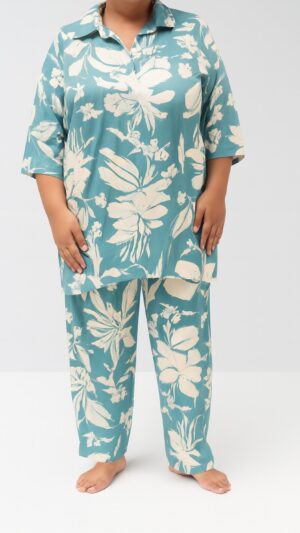 plus size co-ord set Tropical Teal