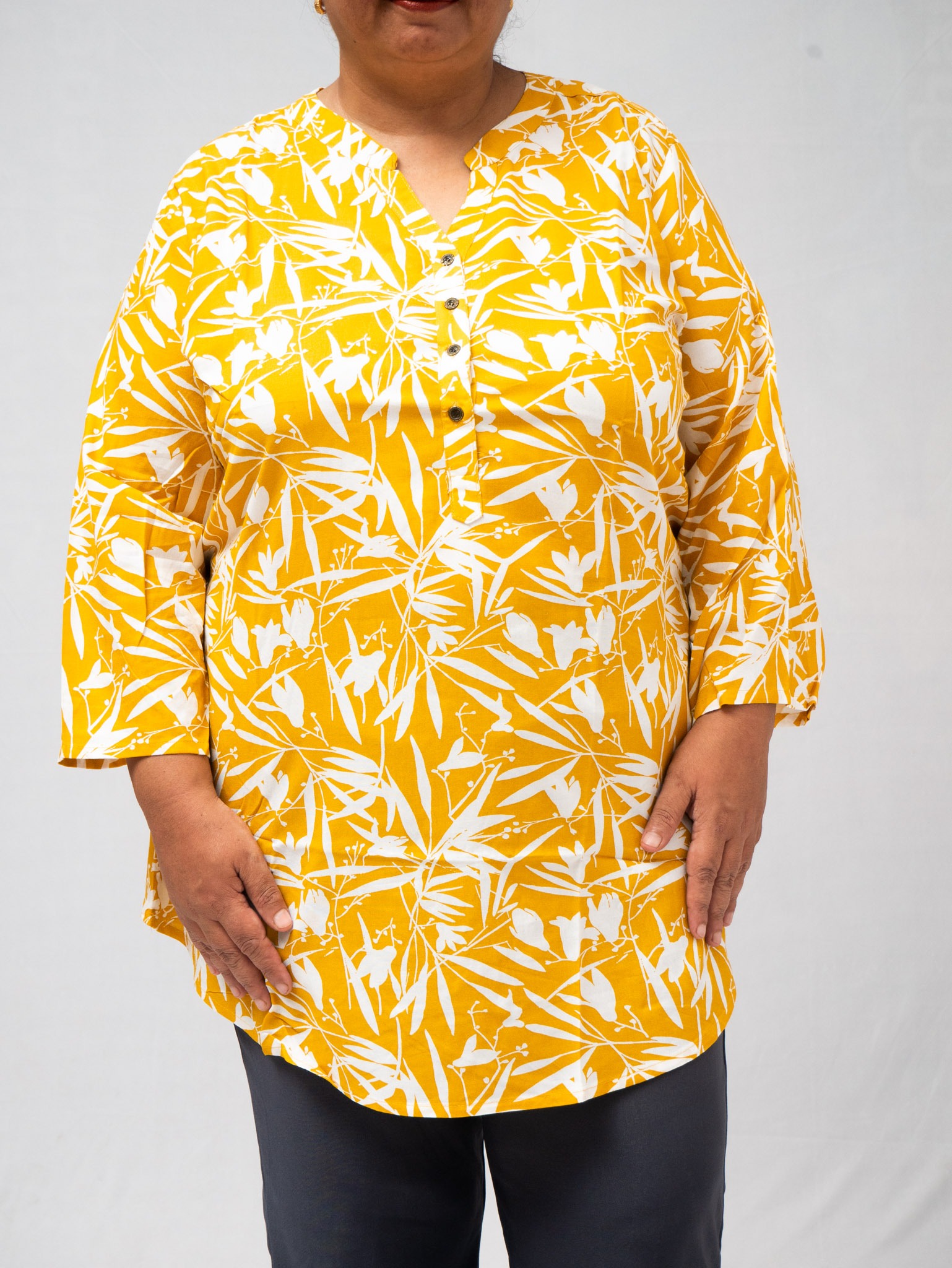 Plus Size Sunbloom Cotton Tunic 6XL
