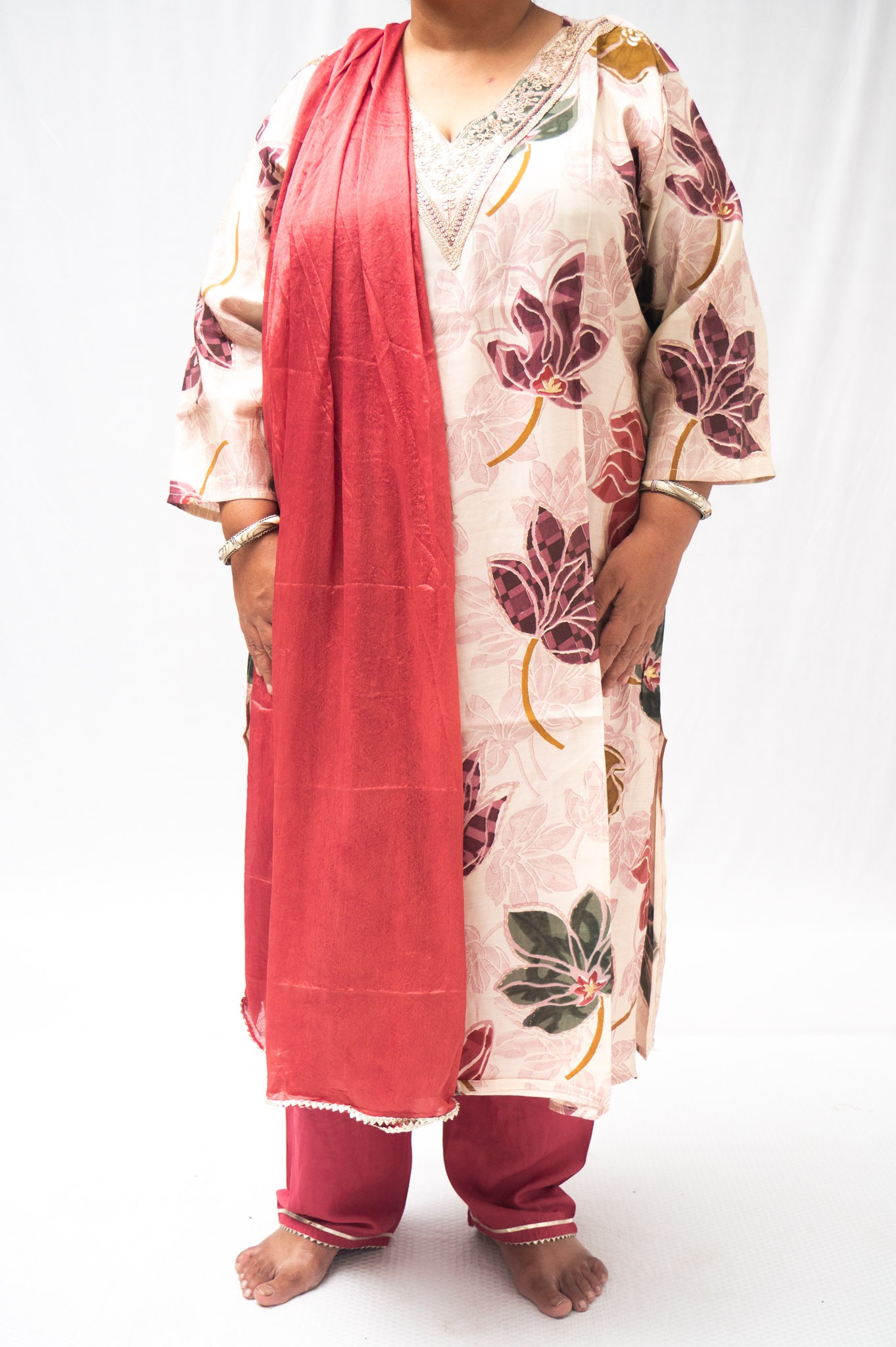 Floral Print Salwar Kurta set - Image 4