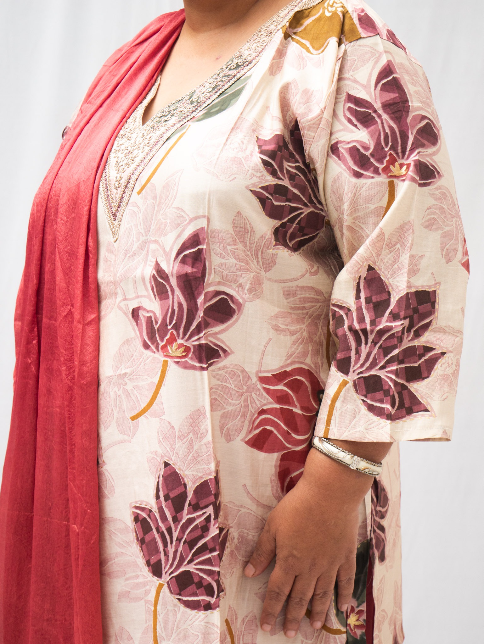 Floral Print Salwar Kurta set - Image 6