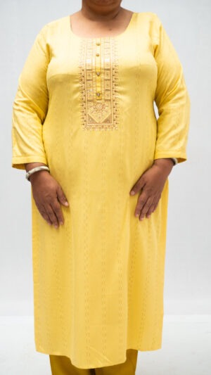 Embroidered U neck Kurta