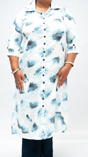 Shirt Style Long Tunic Top
