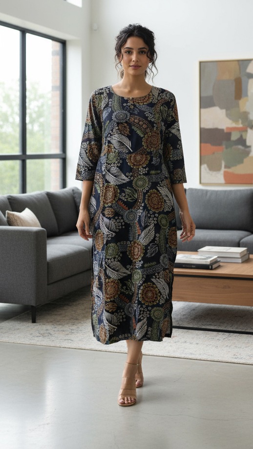 Maternity Kurti with Feeding Zippers