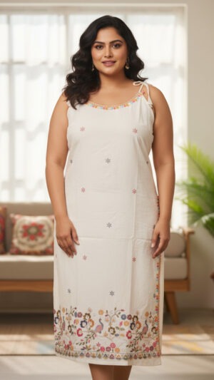 Breezy Sleeveless Cotton Kurti