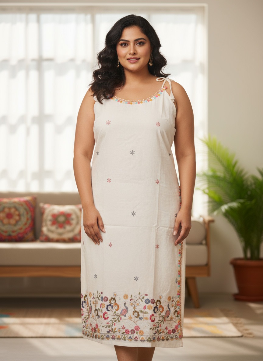 Breezy Sleeveless Cotton Kurti