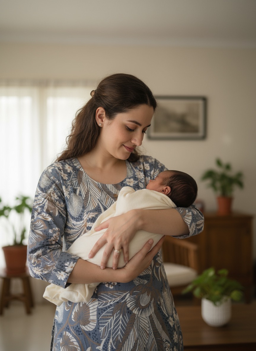 Maternity Kurti with Feeding Zippers