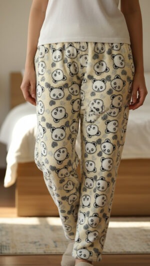 Fuzzy Pajama Pants with Pockets
