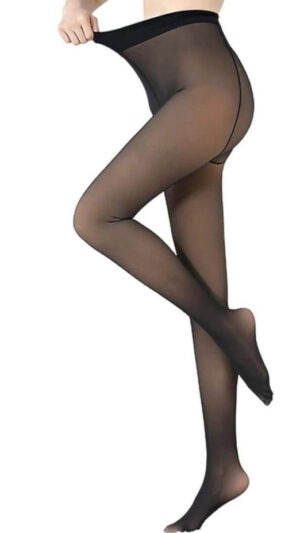 Winter Warm Fake Translucent Fleece Leggings