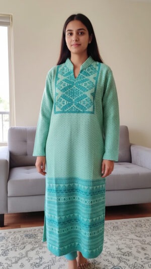 Embroidered Woolen Kurta